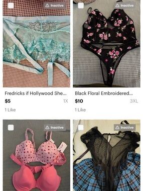 Mixed lot of plus size lingerie